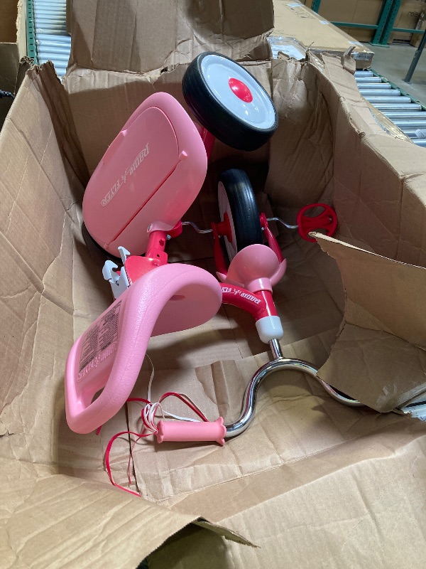 Photo 1 of Radio Flyer Ready to Ride Folding Trike Fully Assembled Pink Beginner Tricycle for Kids Girls
