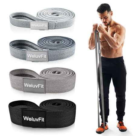 Photo 1 of Long Resistance Bands WeluvFit Workout Bands Resistance for Women and Men Fitness Loop Booty Stretch Exercise Bands for Full Body Workout & Weight T
