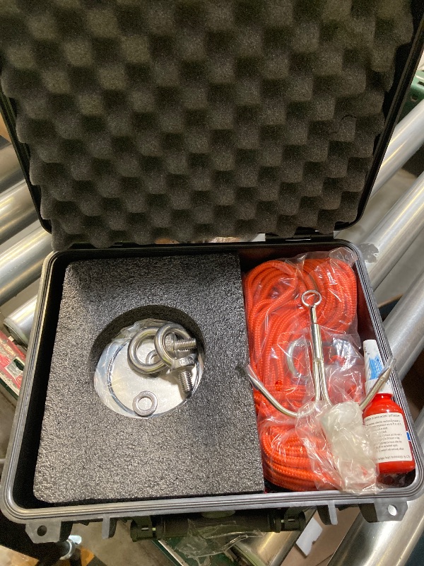 Photo 1 of 1725 Lbs Fishing Magnet Kit Double Sided Magnet Fishing Kit with Rope Super Strong Fishing Magnet for Retrieving Items in River Lake Beach Lawn
