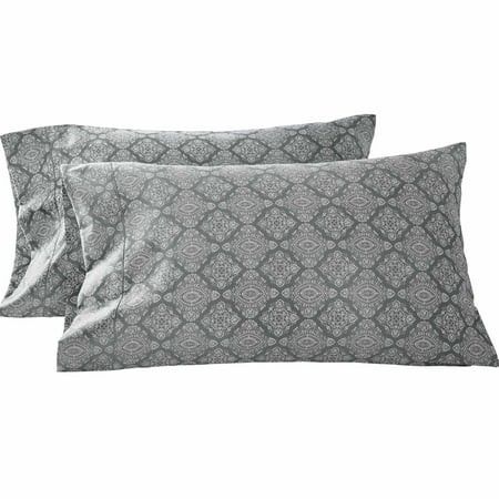 Photo 1 of Better Homes & Gardens 400 Thread Count Performance Hygro Cotton Pillowcase Set Ogee Grey Flannel King
