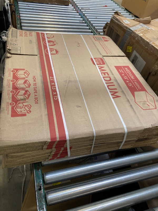 Photo 1 of Medium Moving Boxes 22L X 13W X 15.5H Kraft Premium Moving Packing Shipping