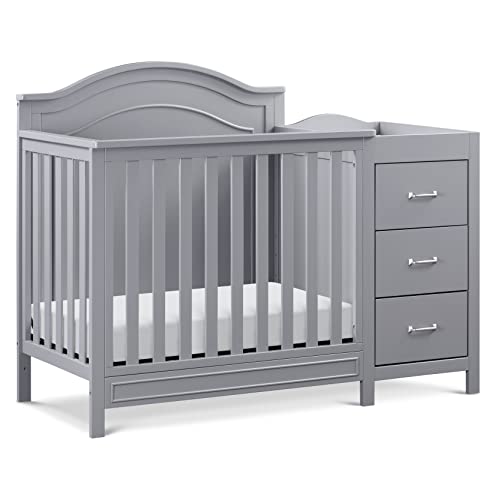 Photo 1 of DaVinci Charlie 4-in-1 Convertible Mini Crib & Changer - Gray
