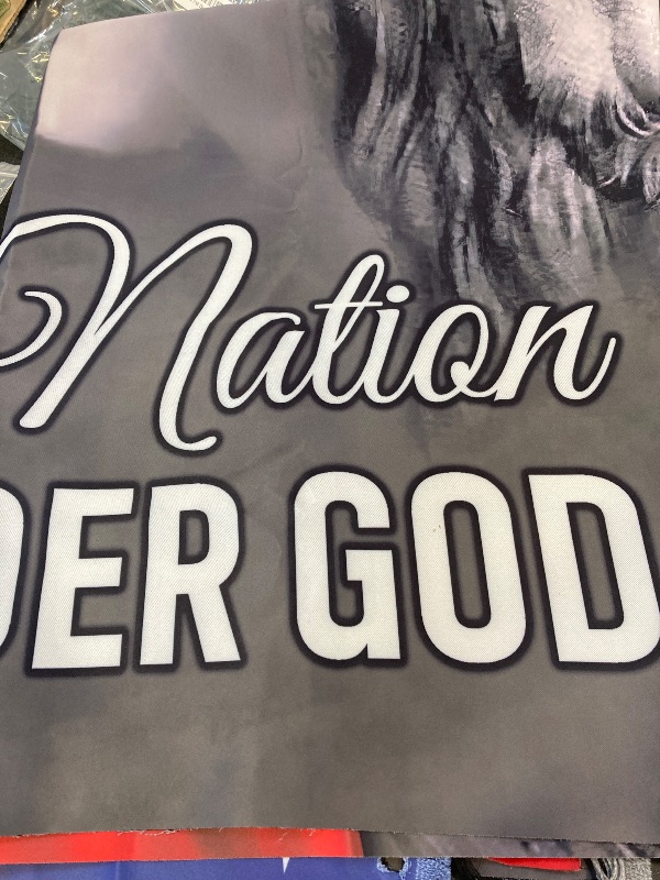 Photo 1 of FLAGWIX 4x6 Patriot American Flags, One Nation Under God American Jesus Flag, Decorations For Home, Outside, Independence Day House Flag, Patriot Decorations - Outdoor Decor Flag with Grommets