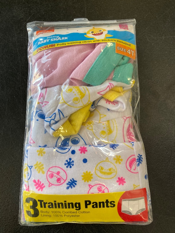 Photo 1 of Baby Shark Training Pant Multipacks with Success Tracking Chart & Stickers, Size 4T