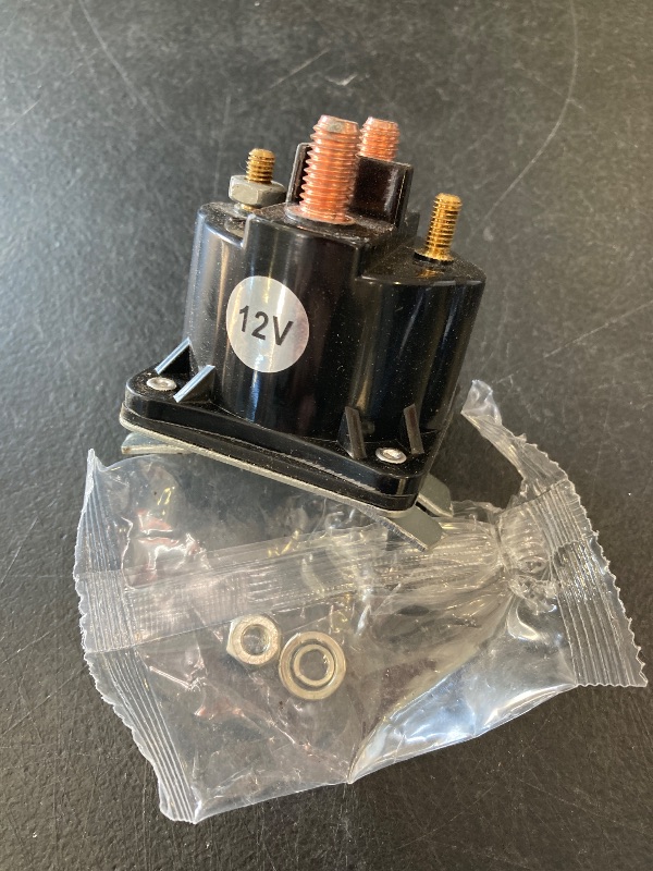 Photo 1 of Dump Trailer Solenoid 12V 4 Terminal 100 AMP Kti Solenoid Relay Replacement for Intermittent Duty Monarch Bucher SAZ4201GJ 07522 391-2-C