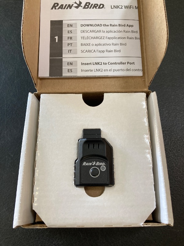 Photo 1 of Rain Bird LNK2 Smart WiFi Module (2nd Generation), Compatible with TRU Rain Bird Irrigation Timers and ESP-LXIVM, ESP-ME, ESP ME3, ESP-TM2, LXME2, RZXe Controllers Made After 11/2/16