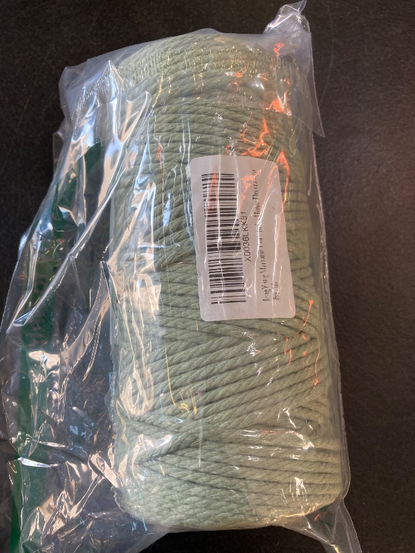 Photo 1 of 3mm x 109Yards Macrame Cord Thick Natural Cotton Rope, 4 Strand Twisted Cotton Cord for Soft Macrame Natural Color Handmade Wall Hanging, Plant Hanger, Craft, Knitting, Decorative Project
