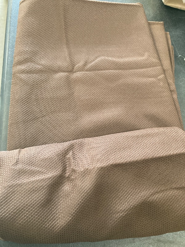 Photo 1 of Biscaynebay Textured Fabric Tablecloths 70x108 Inches Rectangular, Brown Water Resistant Tablecloths for Dining, Kitchen, Wedding and Parties etc. Machine Washable