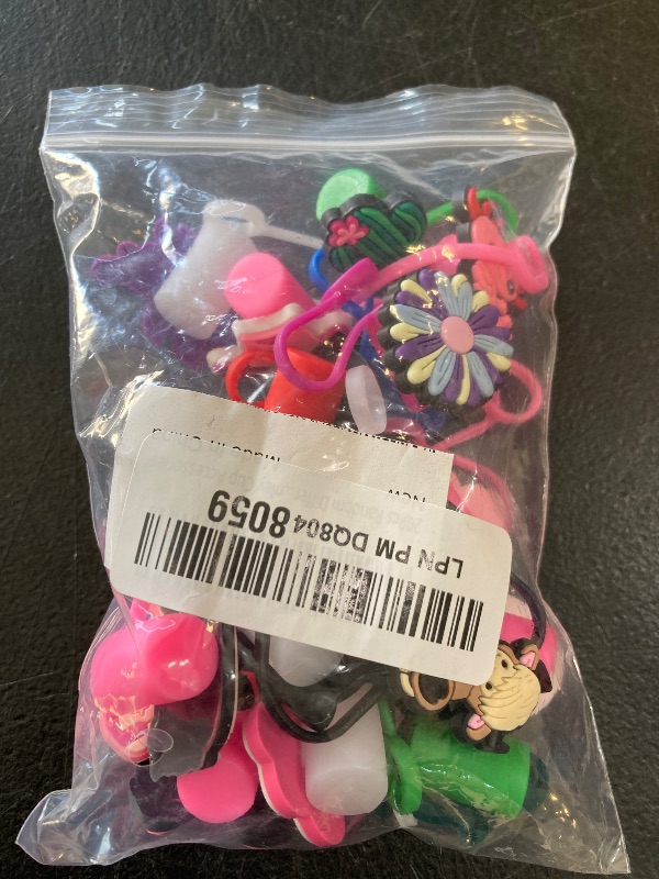 Photo 1 of Yaveron 20Pcs Random Different Straw Cover Toppers for Stanley 40oz Cute Tumbler Straw Cap Reusable Straw Tips for 0.4inch Straws Stanley Cup Accessories, fit 0.35-0.4inch?10mm?Straws