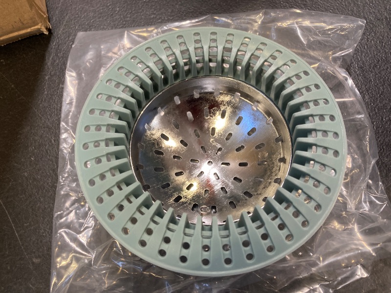Photo 1 of Aluvor Drain Hair Catcher, Upgraded Drain Catcher with Silicone Designed for Regular Drains, Catch Hair Easily Without Slowing Drainage, Prevent Clogging Plug Hole Hair Catcher (Greyish Blue)