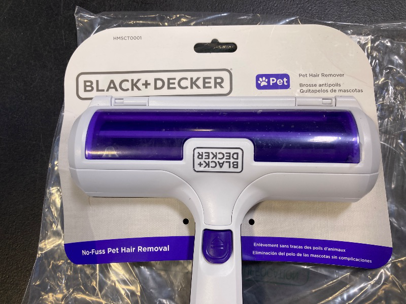 Photo 1 of BLACK+DECKER Pet Hair Remover, Roller, Remove Dog Hair and Cat Hair Easily (HMSCT0001)