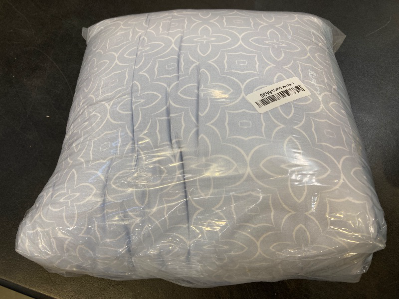 Photo 1 of Blue Comforter Set Queen Size, 7 Piece Boho Bedding Comforters Bohemian Damask Bed in a Bag with Sheets, Pillowcases & Shams, Soft Microfiber Bedding Set for All Seasons 90”x90”