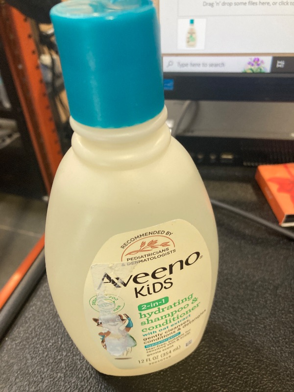 Photo 1 of Aveeno Kids 2-in-1 Hydrating Shampoo & Conditioner, Gently Cleanses, Conditions & Detangles Kids Hair, Formulated With Oat Extract, For Sensitive Skin & Scalp, Hypoallergenic, 12 fl. oz
