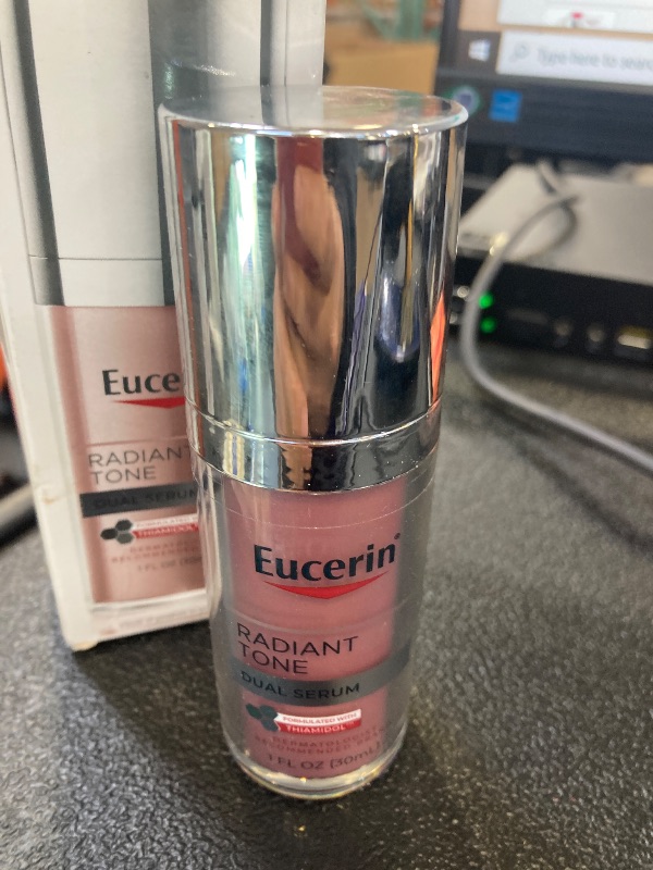 Photo 1 of Eucerin Radiant Tone Dual Serum Dark Spot Corrector, Dark Spot Serum with Thiamidol and Hyaluronic Acid, Helps Visibly Reduce the Look of Persistent Dark Spots, 1 Fl Oz Bottle