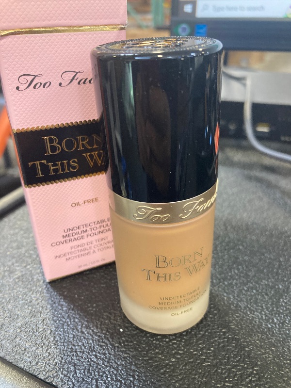 Photo 1 of Too Faced Born This Way Natural Finish Longwear Liquid Foundation | Medium-To-Full Coverage | Hydrating + Oil Free, 1 Fl Oz, Warm Beige