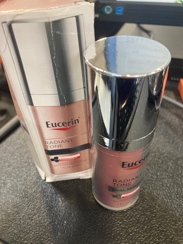 Photo 1 of Eucerin Radiant Tone Dual Serum Dark Spot Corrector, Dark Spot Serum with Thiamidol and Hyaluronic Acid, Helps Visibly Reduce the Look of Persistent Dark Spots, 1 Fl Oz Bottle