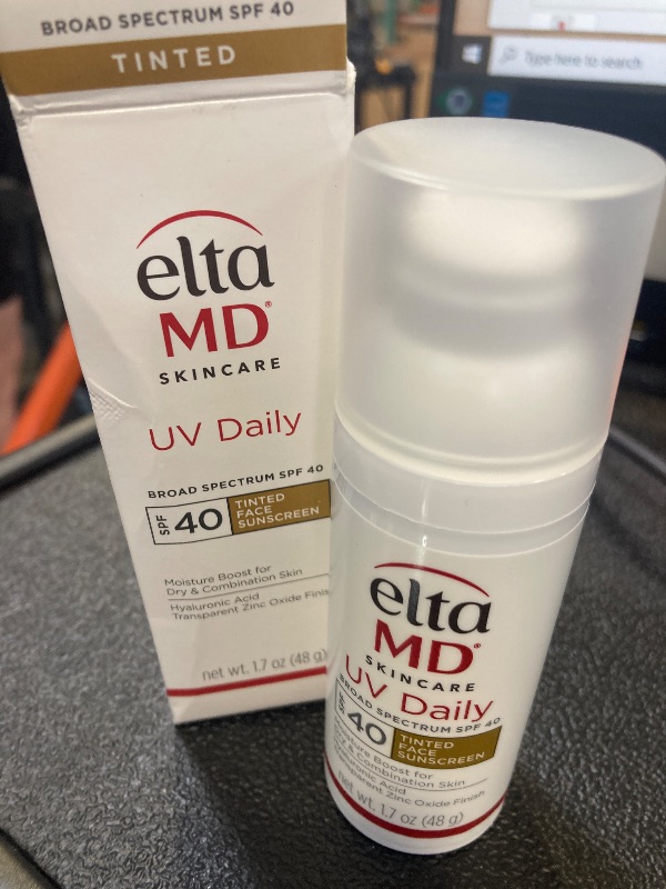 Photo 1 of EltaMD UV Daily Tinted SPF 40 Face Sunscreen Moisturizer with Zinc Oxide, Tinted Daily Face Moisturizer with SPF, Sunscreen for Dry Skin,1.7 oz Pump