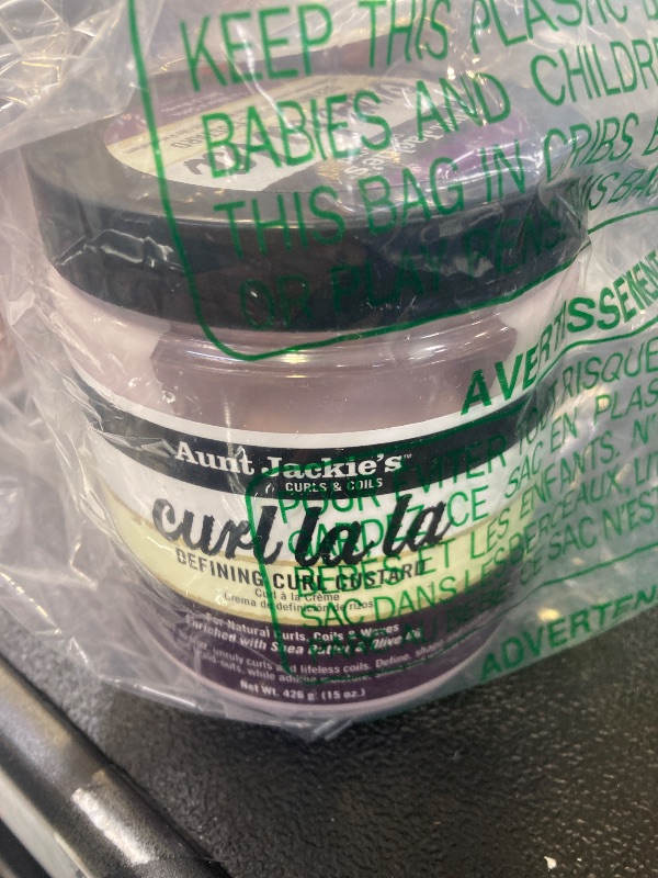 Photo 1 of Aunt Jackie's Curl La La, Lightweight Curl Defining Custard, Enriched with Shea Butter & Olive Oil, Basic, 15 Ounce