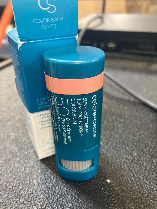 Photo 1 of Colorescience Sunforgettable Total Protection Color Balm SPF 50, Mineral, Broad Spectrum, Buildable Lip & Cheek Color, Blush, 0.32 Ounce (Pack of 1)