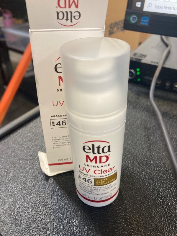 Photo 1 of EltaMD UV Clear Tinted Sunscreen for Face, SPF 46 with Zinc Oxide, Oil-Free, Dermatologist Recommended, For Acne-Prone Sensitive Skin, 1.7 oz