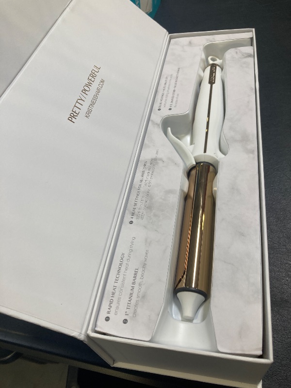 Photo 1 of Kristin Ess Hair 1 Inch Titanium Curling Iron for Beach Waves, Small to Medium Curls for Short Hair, Ionic Technology, Fast Heat, Dual Voltage, Auto Shut-Off