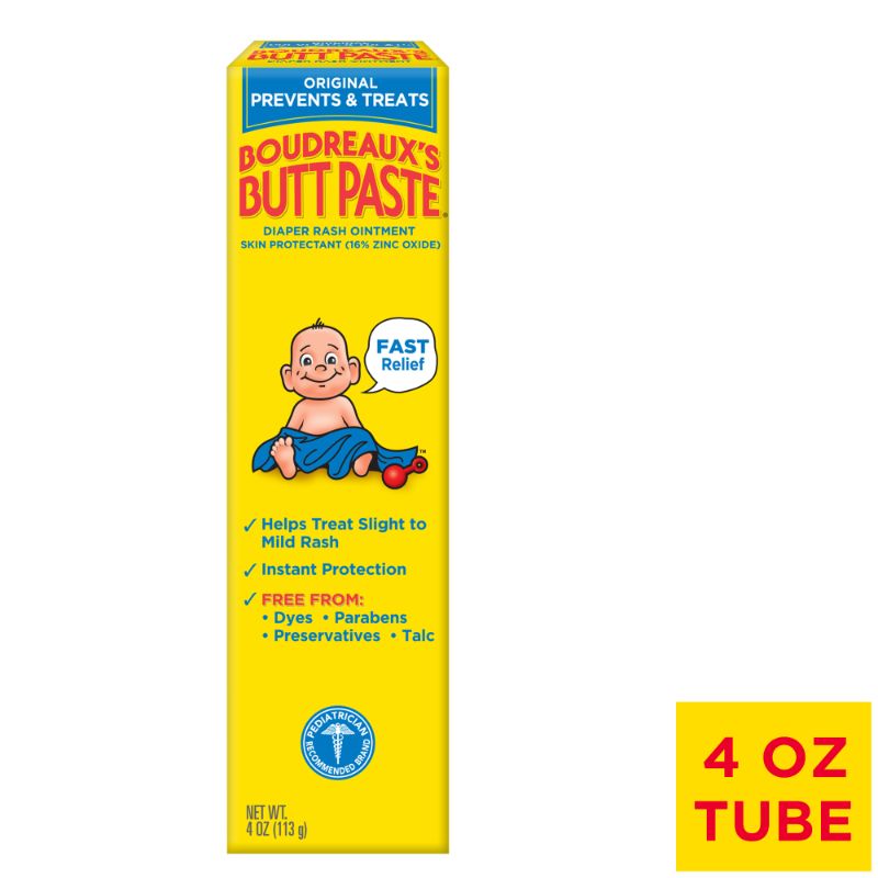 Photo 1 of Boudreaux Butt Paste Diaper Rash Ointment Tube 4 Oz by Boudreaux