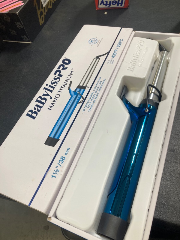 Photo 1 of BaBylissPRO Nano Titanium Professional 1.5" Curling Iron with Extended Barrel Perfect for Longer Hair