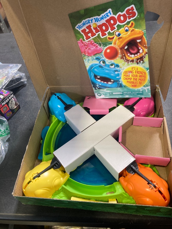 Photo 1 of Hungry Hungry Hippos Game for Preschoolers | Instant Marble Relaunch, Easy Set-Up & Storage| Ages 4 and Up | 2 to 4 Players | Kids Games