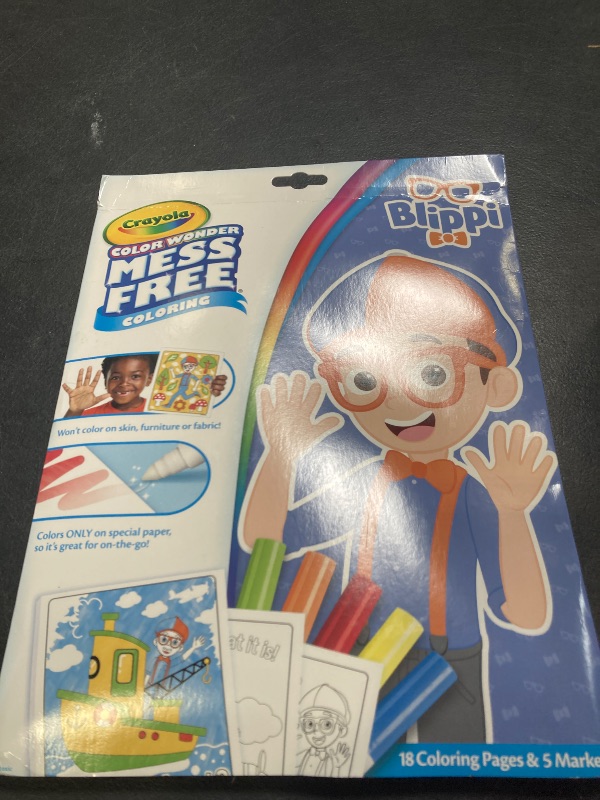 Photo 1 of Crayola Blippi Color Wonder Coloring Set, 18 Blippi Mess Free Coloring Pages for Toddlers, Travel Activity, Toddler Toys & Gifts