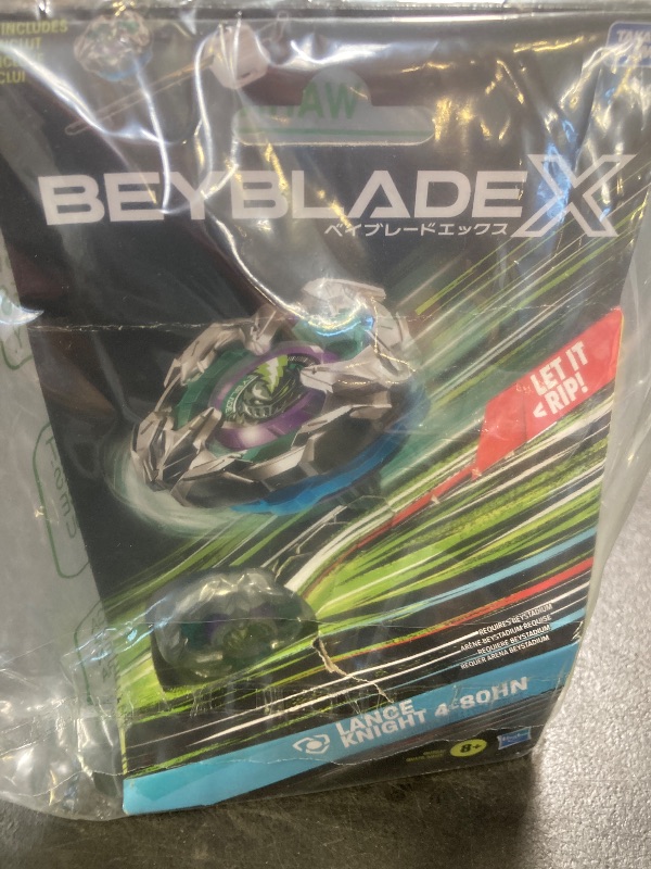 Photo 1 of BEYBLADE X Lance Knight 4-80HN Starter Pack Set with Defense Type Right-Spinning Top and Launcher; Battling Top Toys for 8 Year Old Boys and Girls