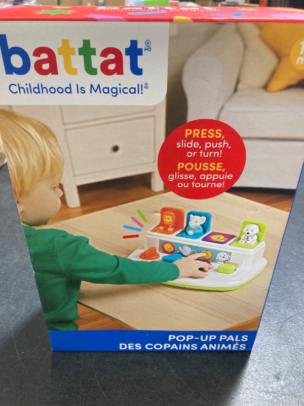 Photo 1 of Battat – Cause-And-Effect Toy – Developmental Toy With Buttons & Colors – Color Sorting Animal Toys – For Kids, Toddlers, Babies – 18 Months + – Pop-Up Pals