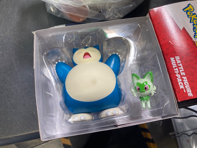 Photo 1 of Pokemon Battle Figure 2 Pack - 2-Inch Sprigatito and 4.5-Inch Snorlax Battle Ready Figures