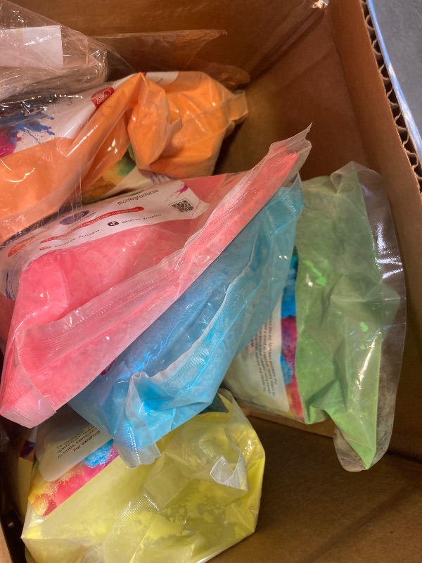 Photo 1 of Kulture Khazana: Holi Color Powder 1lb Bags - 5 Pack - All-Natural, Washable, Non-Toxic, for Festival of Colors, Color Run, Gender Reveal & Parties