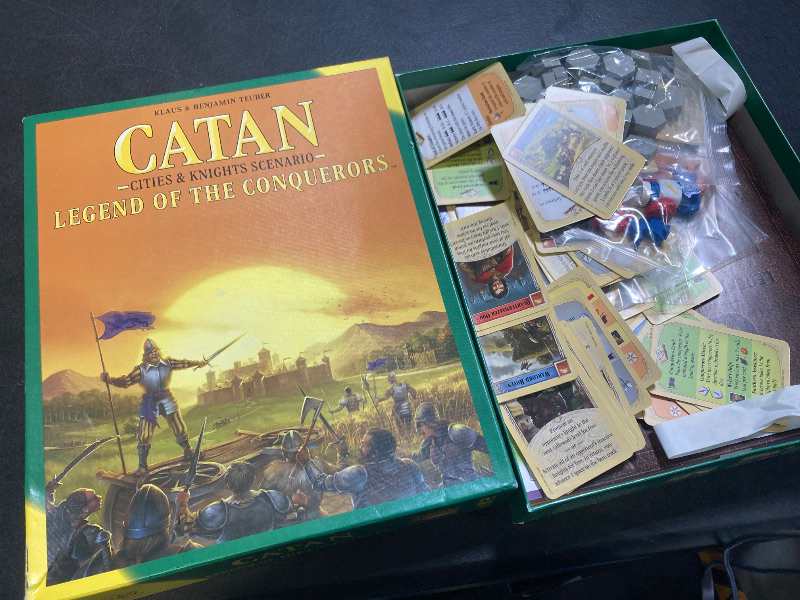 Photo 1 of CATAN Legend of The Conquerors Scenario Expansion - Defend Catan from a Fierce Invasion! Strategy Game, Family Game for Kids & Adults, Ages 14+, 3-4 Players, 120 Min Playtime, Made by CATAN Studio