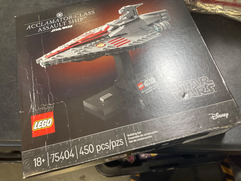 Photo 1 of LEGO Star Wars: Attack of The Clones Acclamator-Class Assault Ship Building Set for Adults - Star Wars Collectible Set with Display Stand - Iconic Star Wars Ship Building Kit - 75404