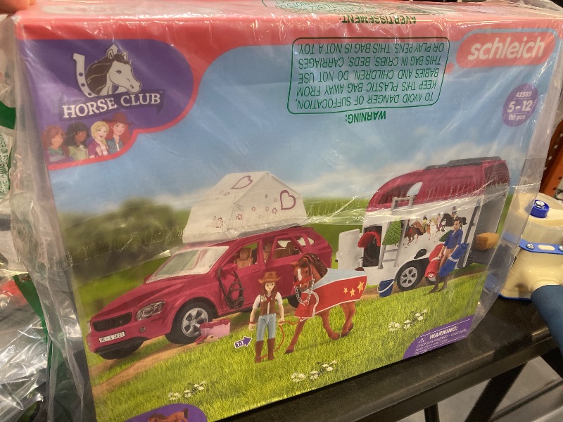 Photo 1 of Schleich Horse Club — Horse Adventures with Car and Trailer Horse Play Set, 110 Piece Set of Horse Toys for Girls and Boys Ages 5+