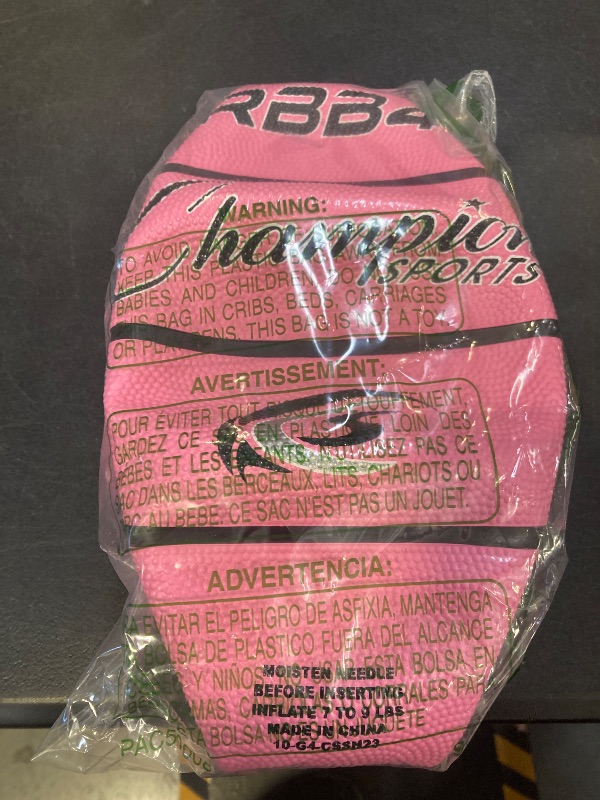 Photo 1 of Champion Sports Rubber Intermediate Basketball, Heavy Duty - Pro-Style Basketballs, and Sizes - Premium Basketball Equipment, Indoor Outdoor - Sports Education Supplies (Size 6, Pink)