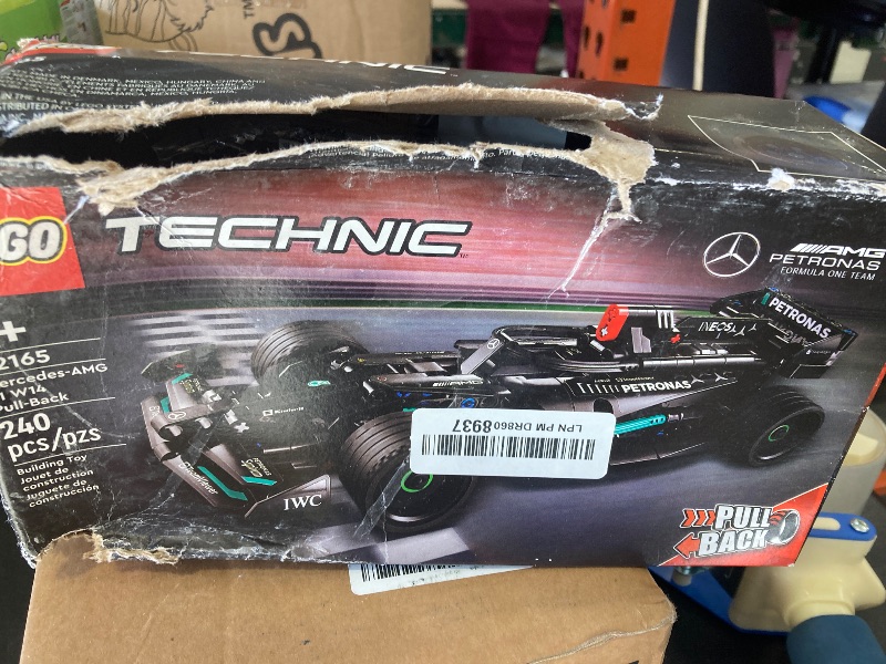 Photo 1 of LEGO Technic Mercedes-AMG F1 W14 E Performance Pull-Back Car Toy, Vehicle Building Set for Boys and Girls, Mercedes Race Car Toy Model, Gift for Kids Ages 7 and Up, 42165