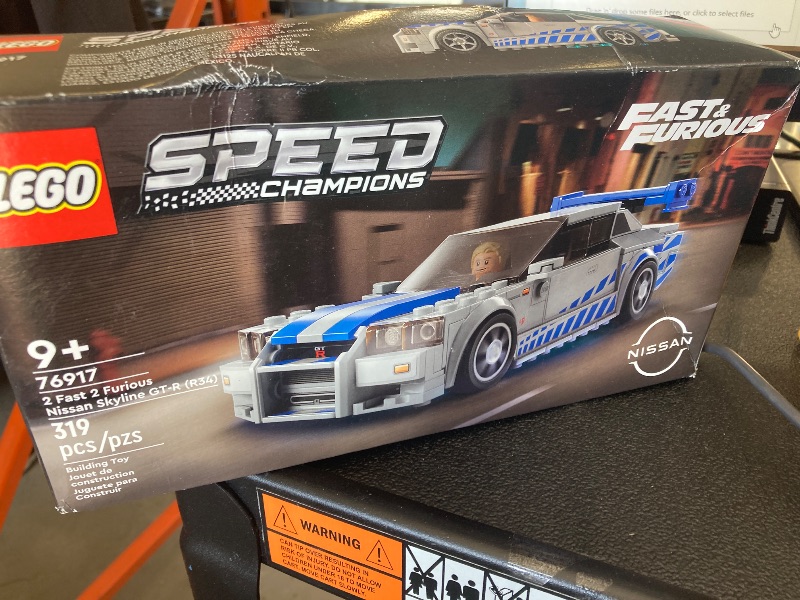 Photo 1 of LEGO Speed Champions 2 Fast 2 Furious Nissan Skyline GT-R (R34), Race Car Toy Model Building Kit, Collectible with Racer Minifigure, 2023 Set for Kids, Boys and Girls Ages 9 and Up 76917