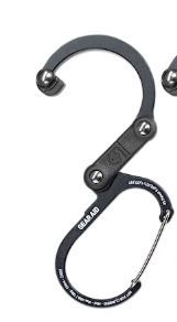 Photo 1 of GEAR AID HEROCLIP Carabiner Clip and Hook (Mini) for Travel, Luggage, Purse and Small Bags, Stealth Black