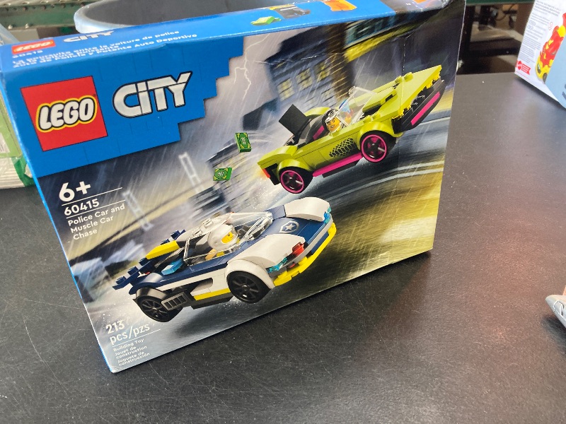 Photo 1 of LEGO City Police Car and Muscle Car Chase, Emergency Vehicle Toy for Boys and Girls, Fun Gift for Kids Ages 6+ who Love Pretend Play Toys, Police Car Toy with Officer and Crook Minifigures, 60415