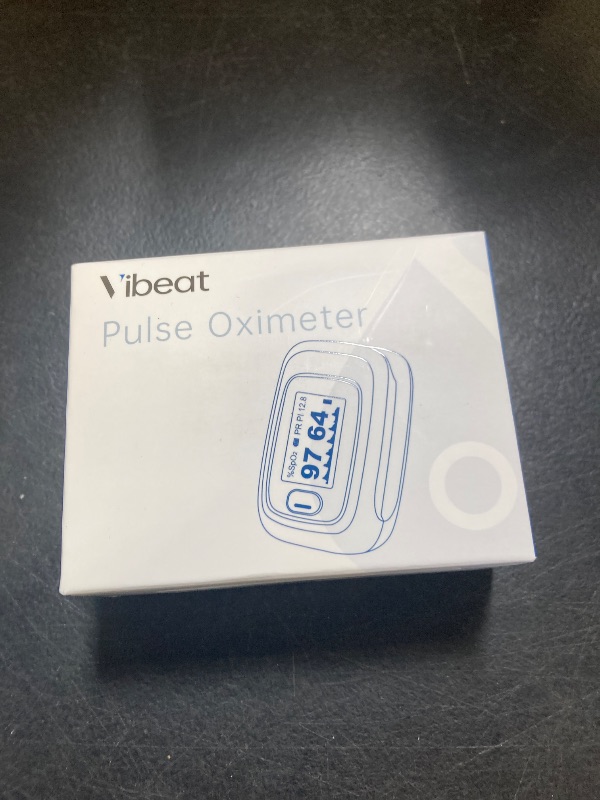 Photo 1 of Vibeat Fingertip Pulse Oximeter, Blood Oxygen Saturation Monitor| O2 Meter, Portable SPO2 & Pulse Rate Monitor, Batteries and Lanyard Included