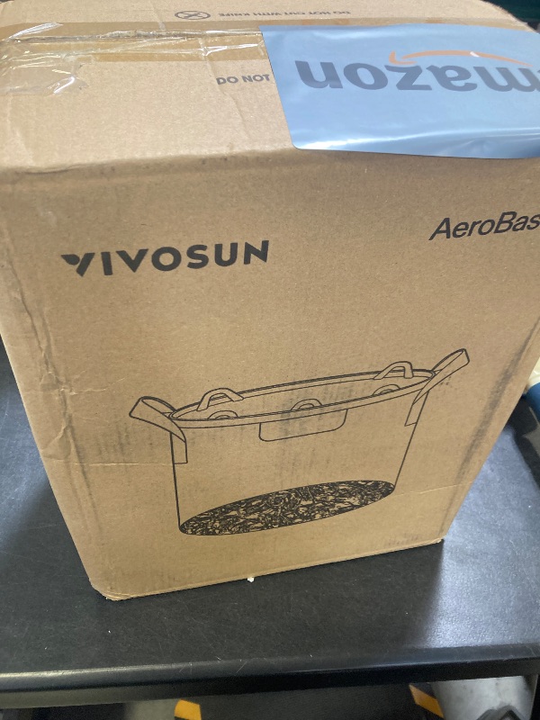 Photo 1 of VIVOSUN 3-Pack 7-Gallon AeroBase Grow Bag, Durable Mesh Fabric Plant Container with Breathable Base and Sturdy Handles, Black