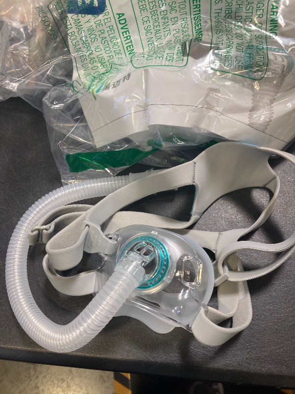 Photo 1 of CPAP Mask, Upgrade CPAP Full Face Mask CPAP Supplies with Headgear, Elbows, Cushion and Tube, Suitable for Various Models of CPAP Machines (M)