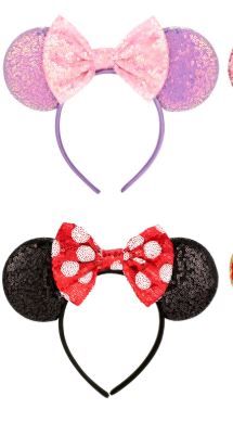 Photo 1 of VZZNN 2Pcs Mouse Ears Headband for Women and Girls - Sequin Mouse Ears for Boys Girls Women,Glitter Bows Headband for Kids Adults Birthday Party Costume Halloween
