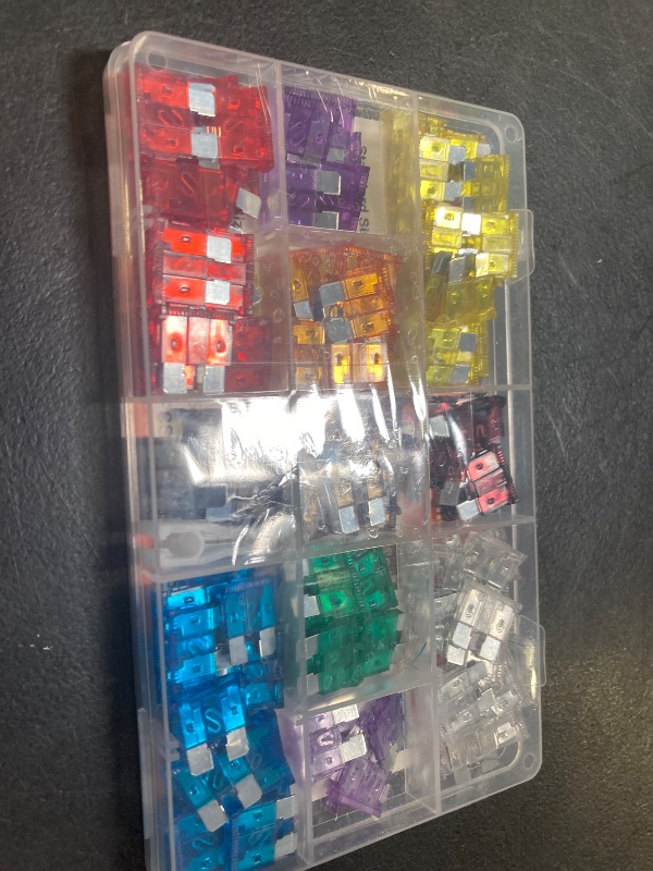 Photo 1 of JOREST 120Pcs Standard Fuse Kit, Car Fuses Assortment Kit,Blade Fuses Automotive ATC for RV Vehicle Motorcycle (2Amp 3A 5A 7.5A 10A 15A 20A 25A 30A 35A 40A) + Auto Fuse Puller