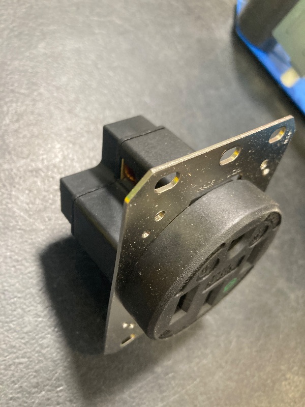 Photo 1 of Hubbell HBL9450A Straight Blade Device Receptacle, RTP, Industrial Grade, 3-Pole 4-Wire Grounding, 50A 125/250V, 14-50R
