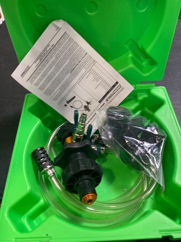 Photo 1 of OEMTOOLS 24444 Coolant System Refiller Kit, 5 Adapters, Eliminate Trapped Air, Test Radiator and Heating Core Lines for Leaks, Vacuum Fill Coolant Tool, Vacuum Leak Tester, Multi