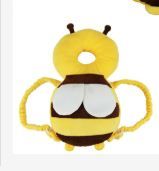 Photo 1 of Baby Head Protector Backpack with Toddler Leash, Anti Lost Wrist Link, Adjustable Toddler Head Protection Backpack, 3 in 1 Cute Baby Fall Back Head Protector for Crawling Walking Gifts(Yellow Bee)