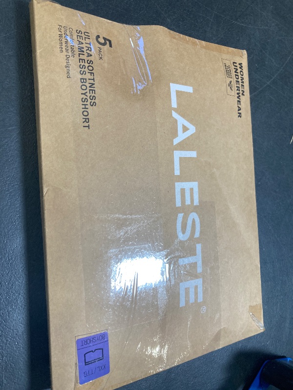 Photo 1 of LALESTE Women's Boyshort Underwear Full Coverage Seamless Panties Soft Stretch Boxer Briefs 5 Packs